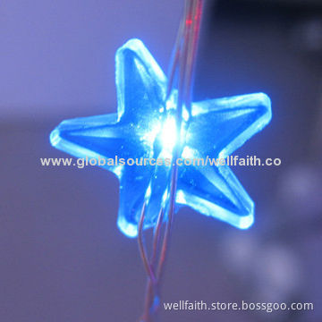 Christmas tree strand LED string lights, outdoor, with Christmas tree shape